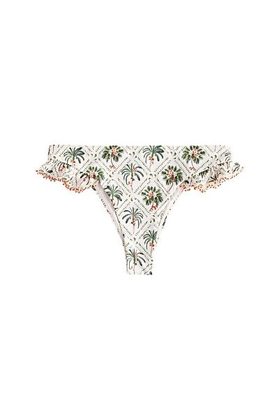 Next Bikini-Hose Bikinihose mit hohem Bein, Perlchen und Rüschen (1-St) günstig online kaufen