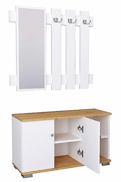 VCM Schuhschrank "VCM Holz Sitzbank  2-tlg.-Set  Schuhschrank  Maße: H. 82 günstig online kaufen
