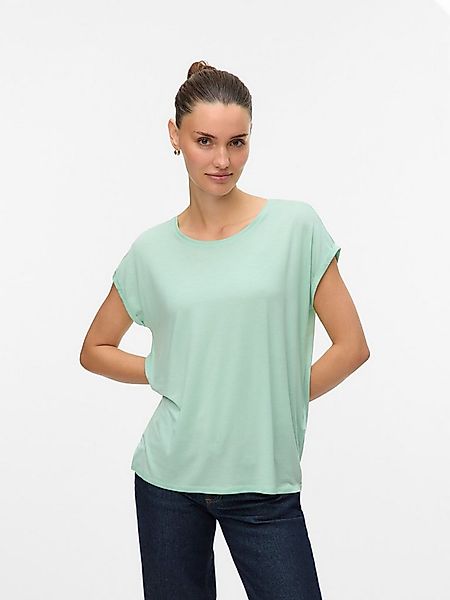 Vero Moda Rundhalsshirt VMAVA PLAIN SS TOP GAJRS NOOS Materialmix, regular günstig online kaufen