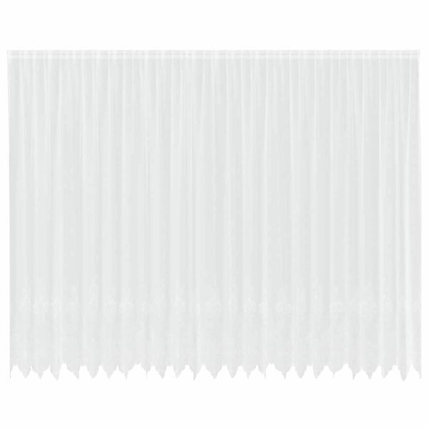 vidaXL Spitzenvorhang mit Vorhängen Weiß 600x300cm Polyester 4107942 günstig online kaufen