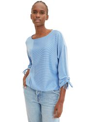 TOM TAILOR Denim 3/4-Arm-Shirt in feiner Rippoptik günstig online kaufen