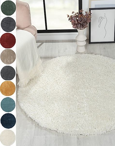 Myflair Möbel & Accessoires Hochflor-Teppich My Shaggy, rund, Höhe: 37 mm, günstig online kaufen