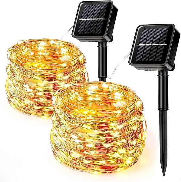 Daskoo Lichterkette Solar-Lichterkette für draußen 2 günstig online kaufen
