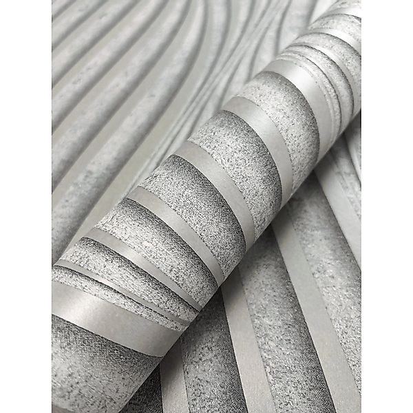 Newroom Vliestapete Armani Grey Wellen Modern FSC® günstig online kaufen