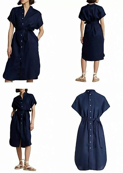 Ralph Lauren Midikleid POLO RALPH LAUREN Belted Linen Midi Shirtdress Dress günstig online kaufen