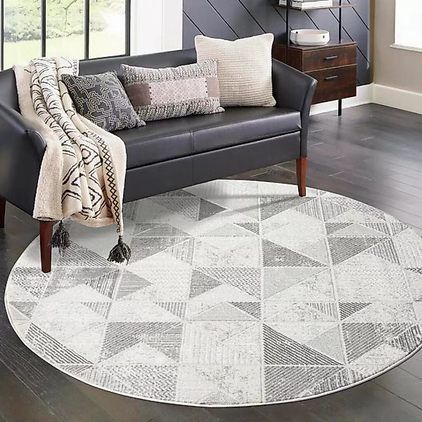 Carpet City Teppich »ANTIK231«, rund, 10 mm Höhe, Kurzflor, 3D-Optik, Klass günstig online kaufen