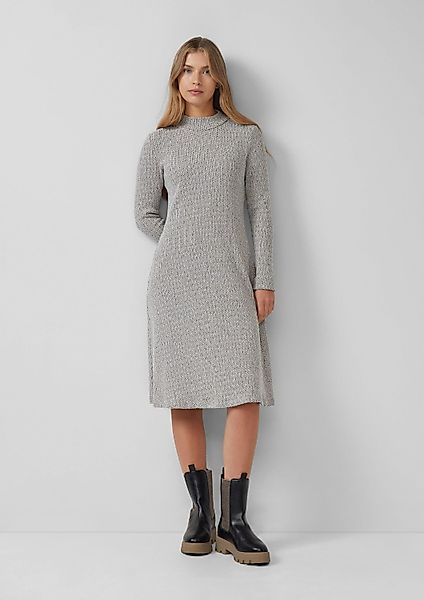 s.Oliver Midikleid Kleid Strukturiertes Jerseykleid im günstig online kaufen