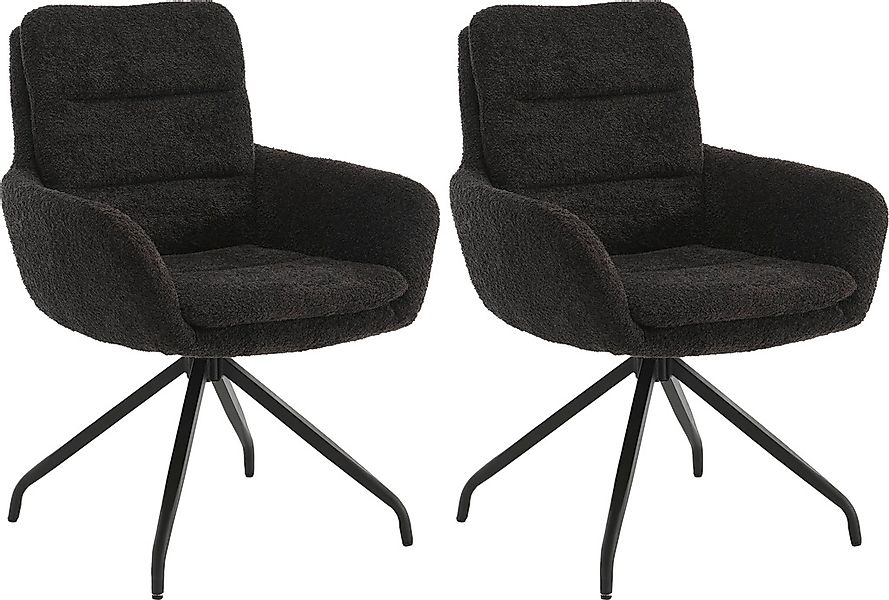Home affaire Esszimmerstuhl "Taragona", (Set), 2 St., Boucle, mit unterschi günstig online kaufen