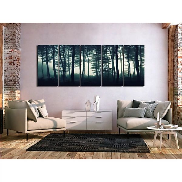 Bild auf Leinwand Dark Forest (5 Parts) Narrow XXL günstig online kaufen