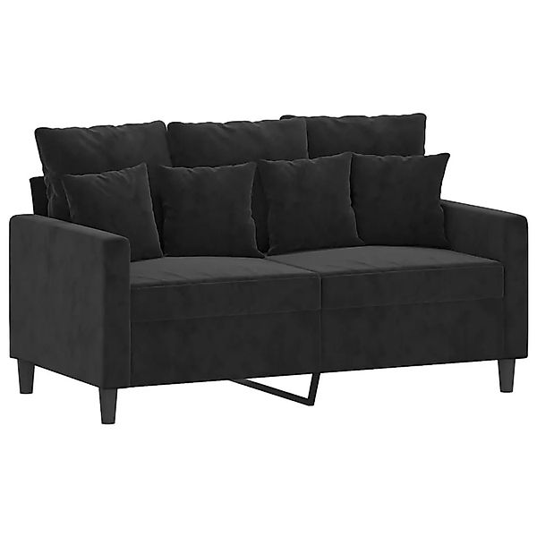 vidaXL 2-Sitzer-Sofa Schwarz 120 cm Samt 359298 günstig online kaufen