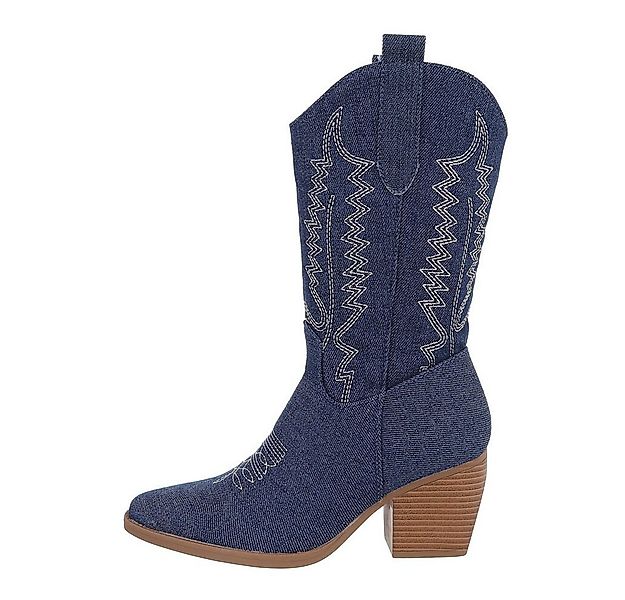 Ital-Design Damen Cowboyboots Western Westernstiefel (84463265) Blockabsatz günstig online kaufen