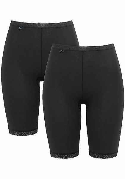 sloggi Lange Unterhose "Basic+ Long 2P", (2er Pack), Spitzenbesatz, weiche günstig online kaufen