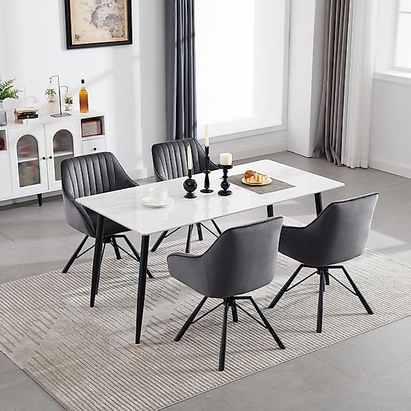 Woltu 4-Fußstuhl (4 St), Esszimmerstuhl drehbar günstig online kaufen