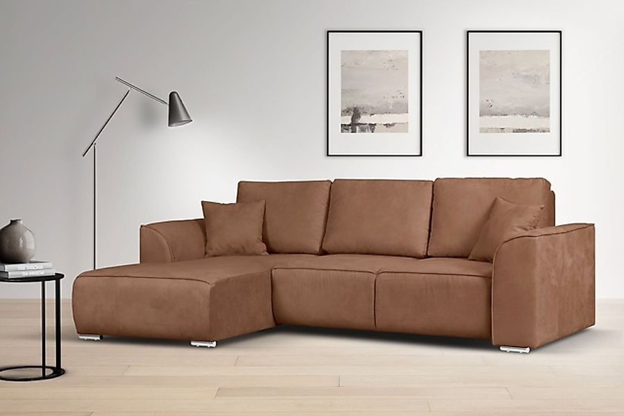 OTTO home Ecksofa »BEATRICE optionale Schlafsofa mit Bettkasten, B/T/H: 265 günstig online kaufen