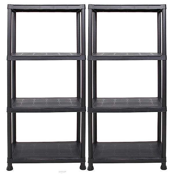 ONDIS24 Steckregal 2x Kunststoffregal, 60 x 30 x 131 (H) cm, 4 Böden, Schwe günstig online kaufen