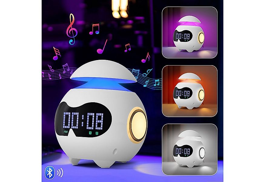Jibenhome Wecker Kinderwecker Bluetooth LED Nachtlicht Emotionen Clock mit günstig online kaufen