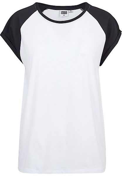 URBAN CLASSICS Kurzarmshirt Urban Classics Damen Ladies Contrast Raglan Tee günstig online kaufen