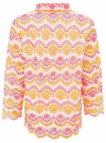 Zwillingsherz Kurzarmbluse ""Lochstickerei"" langarm, mit Kragen, Lochspitz günstig online kaufen