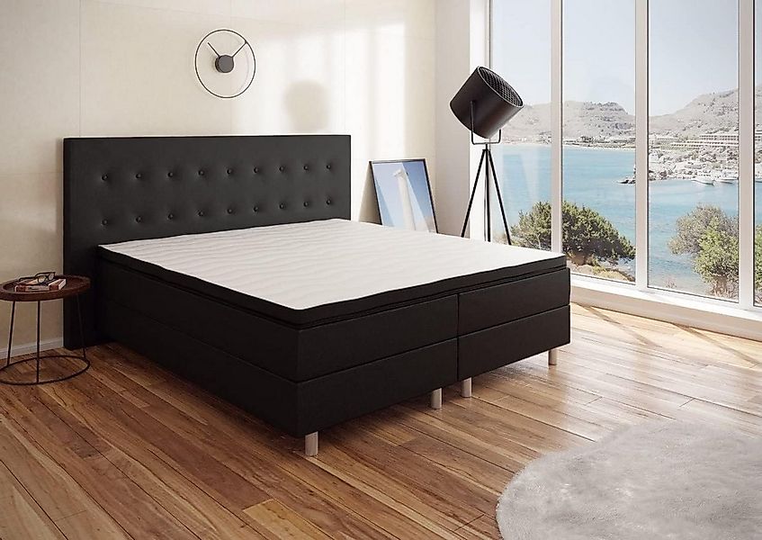 Best for You Boxspringbett NEO Bonellfederkern inkl. 7 cm Topper (90X200 10 günstig online kaufen