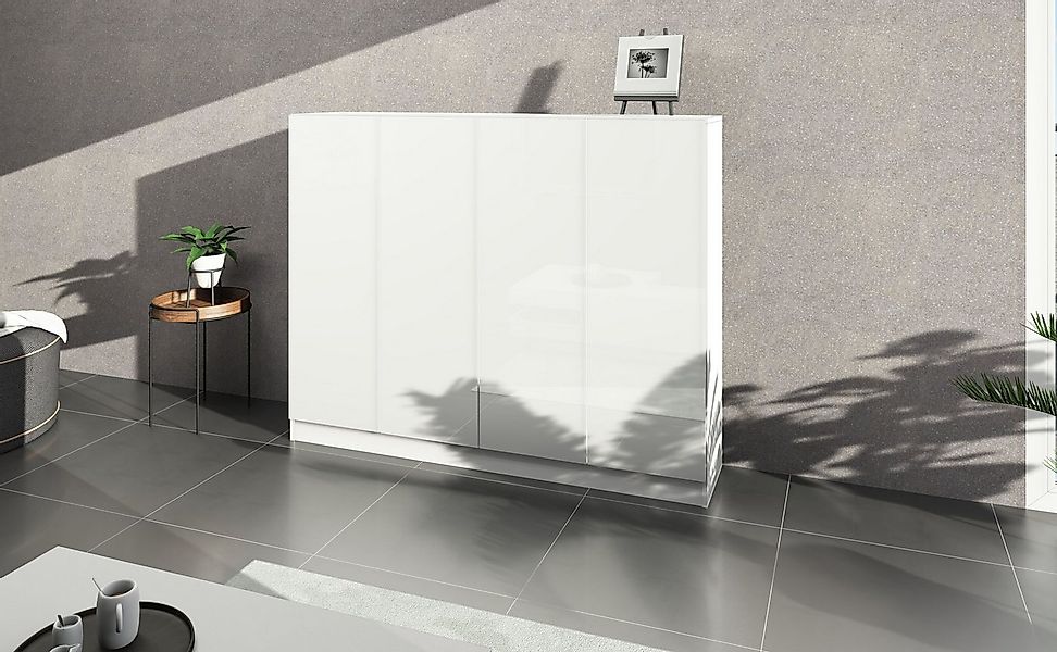 borchardt Möbel Schuhschrank Vaasa, Schuhregal 4-türig mit 12 verstellbaren günstig online kaufen