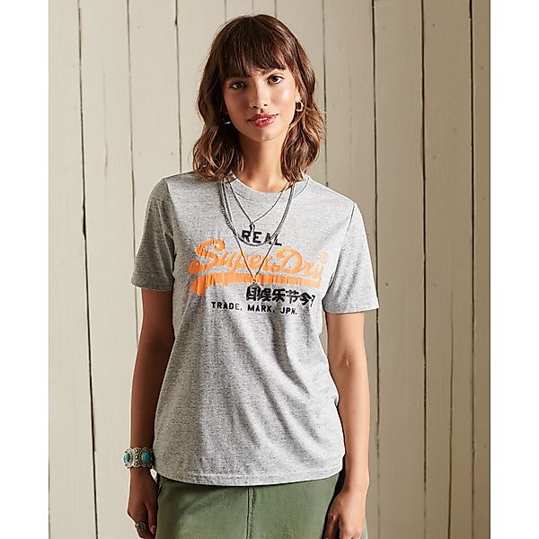 Superdry Vintage Logo Ac Kurzarm T-shirt S Athletic Grey Marl günstig online kaufen