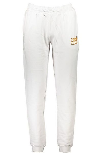 Cavalli Class 5-Pocket-Hose Weiße Herren-Sporthose mit Kordelzug und Print günstig online kaufen