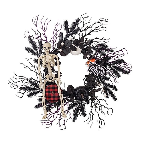 CLTYQ Dekoobjekt Halloween-Dekoration,Künstlicher Halloween Kranz mit günstig online kaufen