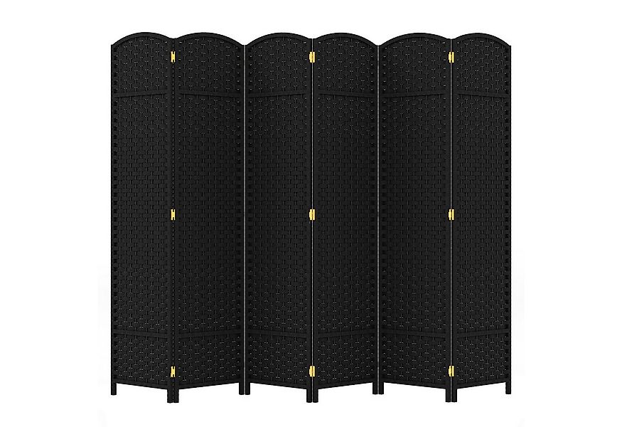 COSTWAY Paravent, Raumteiler 240x170cm, mit handgewebter Textur, klappbar günstig online kaufen