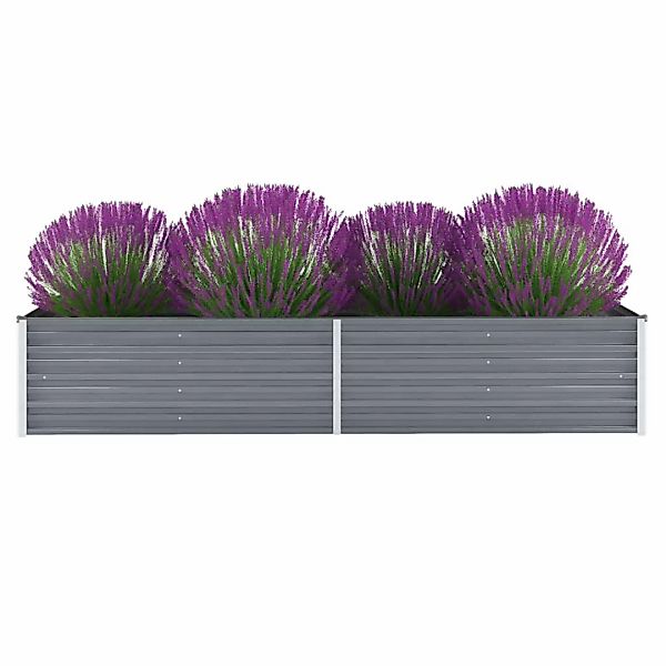 Garten-hochbeet Verzinkter Stahl 240x80x45 Cm Grau günstig online kaufen