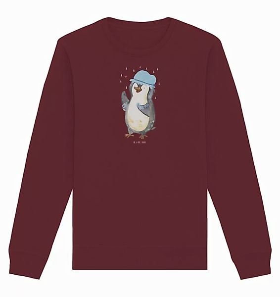 Mr. & Mrs. Panda Longpullover Pinguin Duschen Größe S - Burgundy - Geschenk günstig online kaufen