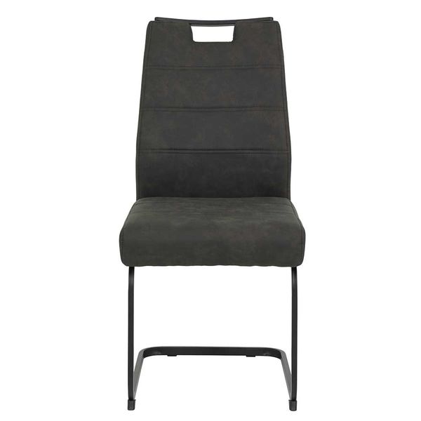 Freischwinger in Anthrazit und Schwarz Griff in der Lehne (Set) günstig online kaufen