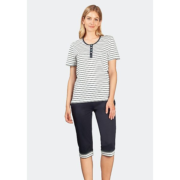 Hajo Capri-Pyjama Hajo, Damen Capri Schlafanzug günstig online kaufen