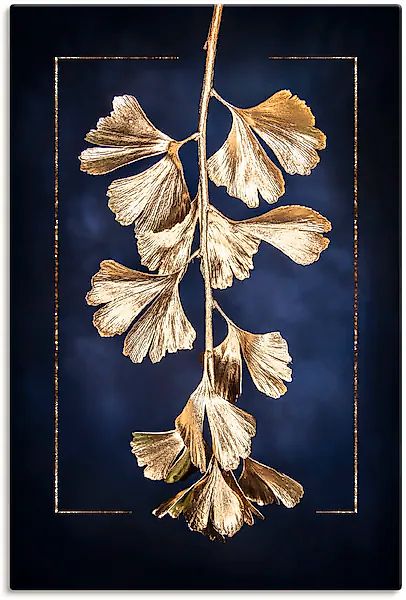 Artland Wandbild »Goldener Gingko« Blätterbilder 1 Stk. tlg. als Leinwandbi günstig online kaufen