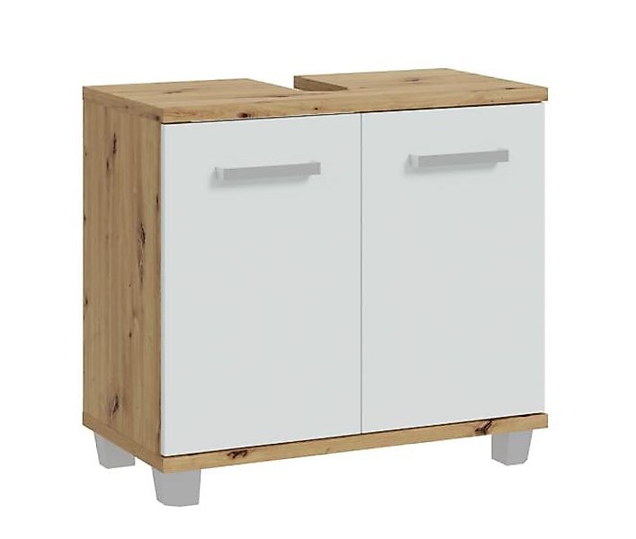 Waschbeckenunterschrank 2-trg VERIS von Forte Weiß / Artisan Oak günstig online kaufen