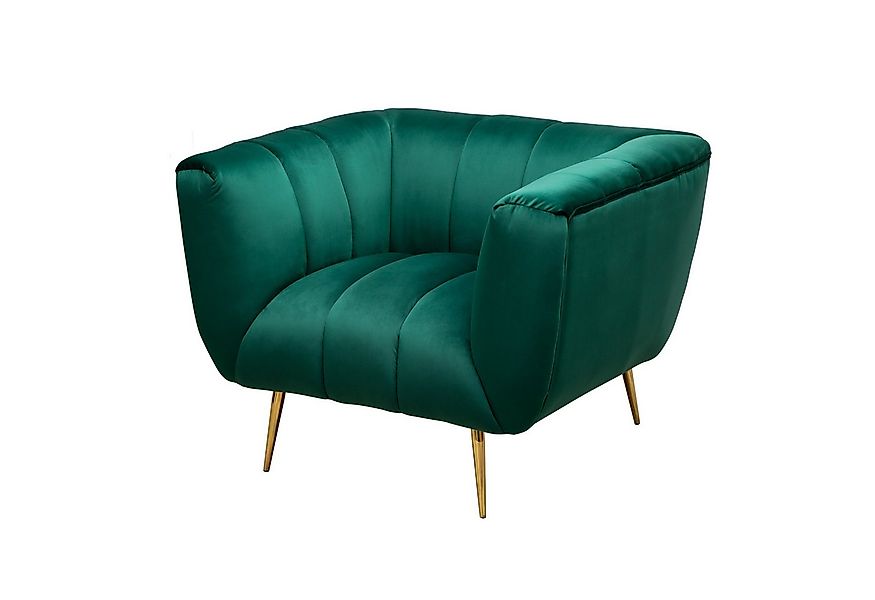 riess-ambiente Sessel NOBLESSE 105cm smaragdgrün / gold (Einzelartikel, 1-S günstig online kaufen