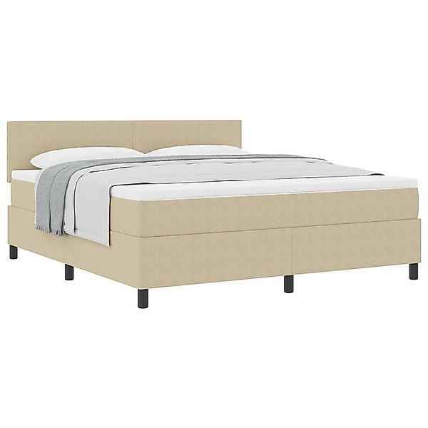 vidaXL Bett Boxspringbett mit Matratze Beige (1-tlg) günstig online kaufen