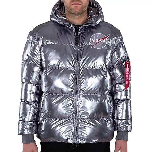 Alpha Industries Hooded Puffer Nasa Metallic Fd Jacke XL Titan günstig online kaufen