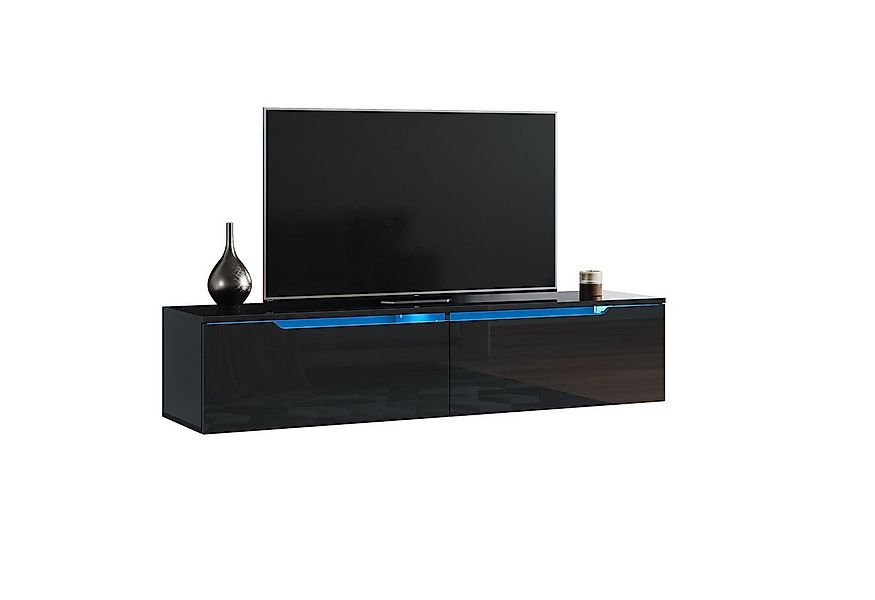 SONNI TV-Schrank Lowboard TV Schrank weiß/schwarz Hochglanz 140/160/180 cm günstig online kaufen
