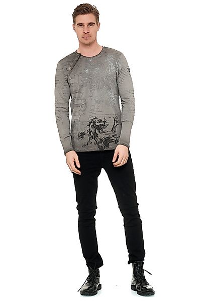 Rusty Neal Langarmshirt, mit lässigem Print günstig online kaufen