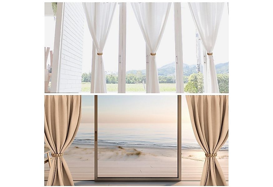 Coonoor Raffhalter Geflochtener Vorhang Raffhalter, Raffhalter Boho Vorhang günstig online kaufen