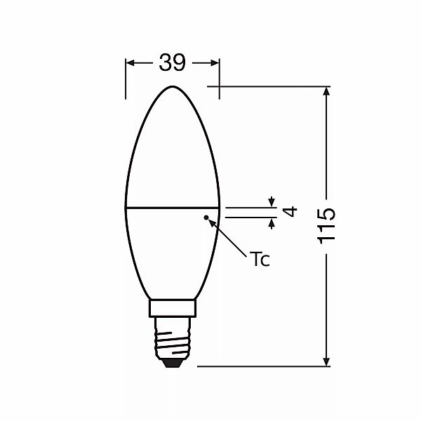 OSRAM LED Classic Star, Kerze, matt, E14, 7,5 W, 2.700 K günstig online kaufen