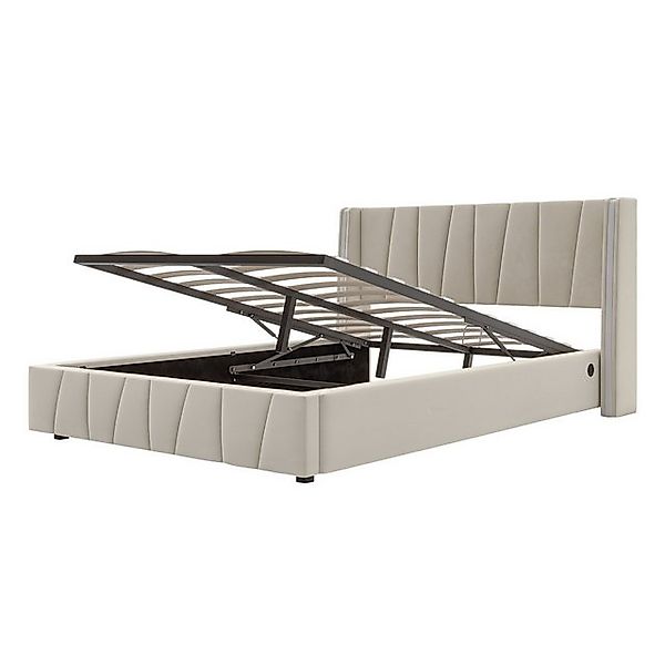 LVHOM Boxbett 140x200cm/160x200cm Trapez-Muster, Einzigartigen Design Bettg günstig online kaufen