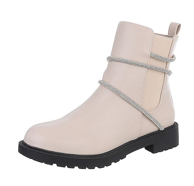 Ital-Design Damen Freizeit Stiefelette (87108763) Blockabsatz Flache Stiefe günstig online kaufen
