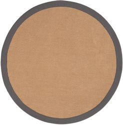 carpetfine Sisalteppich "Sisal" rund 5 mm Höhe mit farbiger Bordüre, Anti-R günstig online kaufen