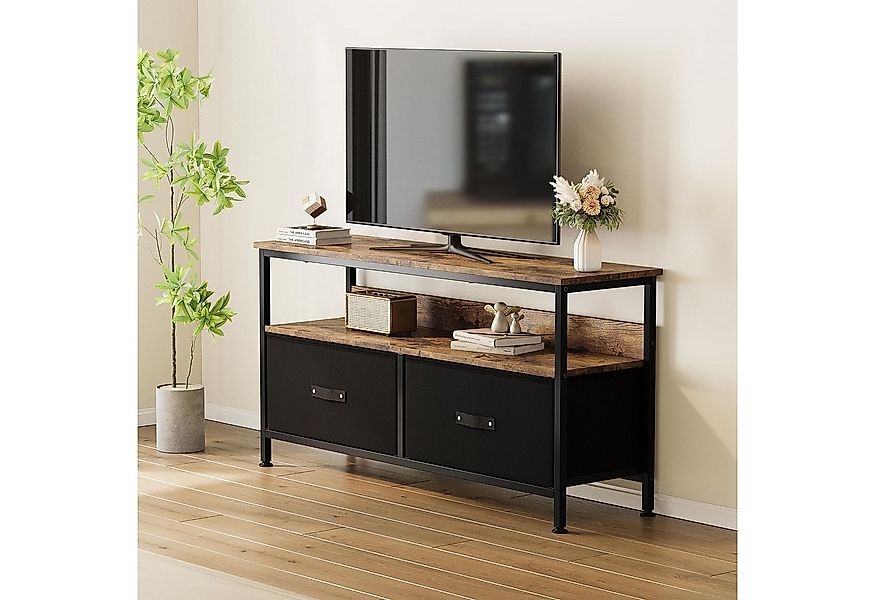 GarveeMore TV-Schrank Kommode TV-Ständer 55 Zoll,Mit 2 Schubladen Und Regal günstig online kaufen