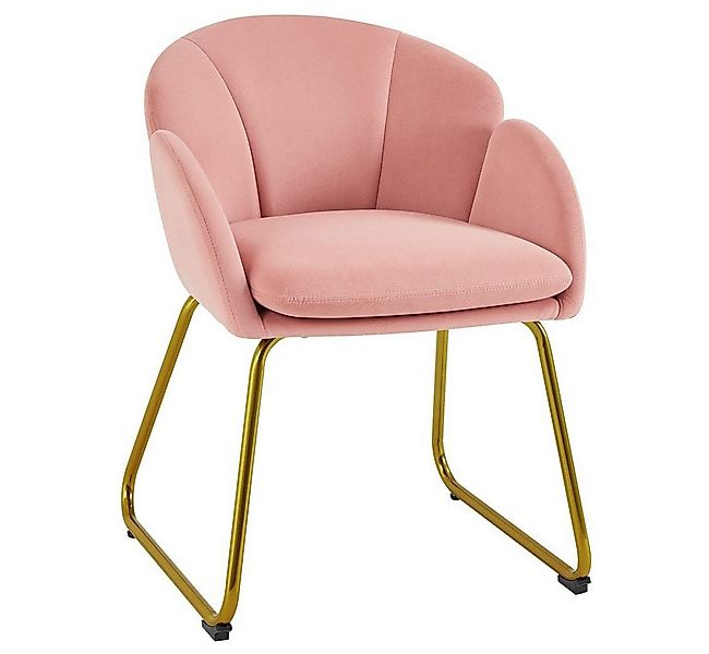 Yaheetech Esszimmerstuhl Polsterstuhl Lehnstuhl (1 St), mit Goldenen Metall günstig online kaufen