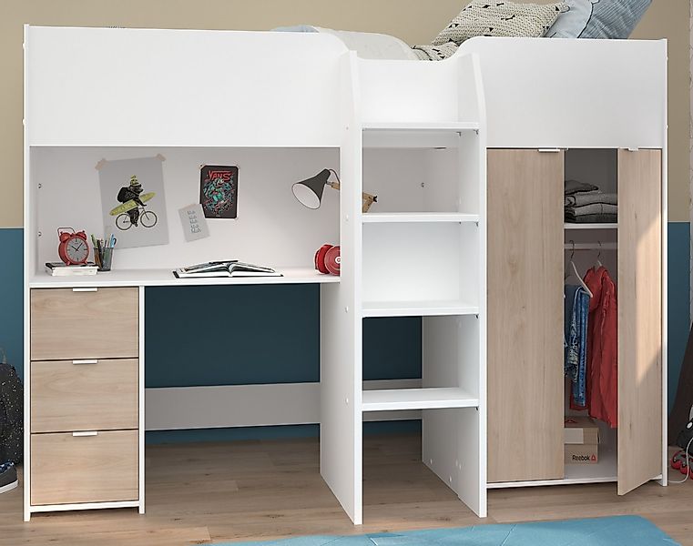 Parisot Hochbett Tom (Stauraumbett 90 x günstig online kaufen