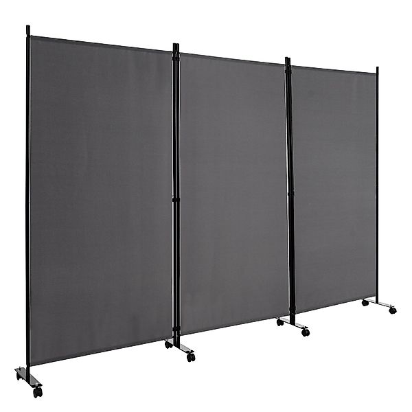 COSTWAY Paravent 3 tlg. auf Rollen, günstig online kaufen