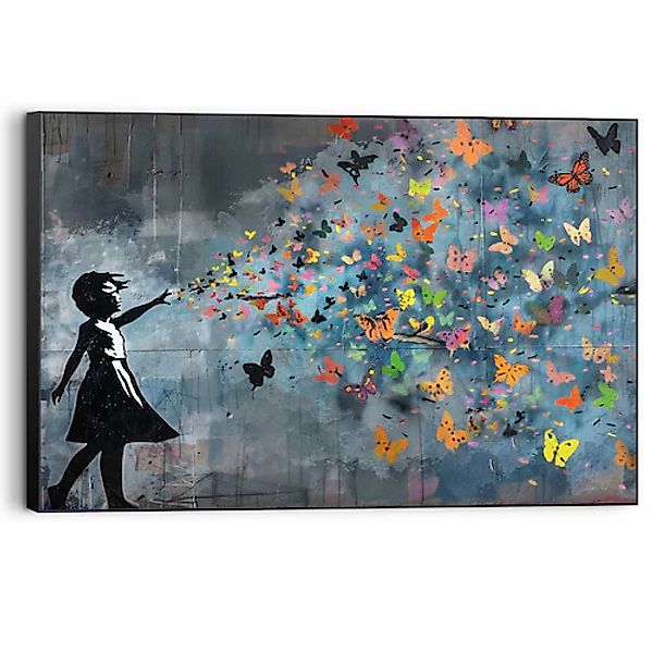 Reinders! Wandbild »Mädchen mit Schmetterlingen«, Teenager Zimmer - Nacht - günstig online kaufen