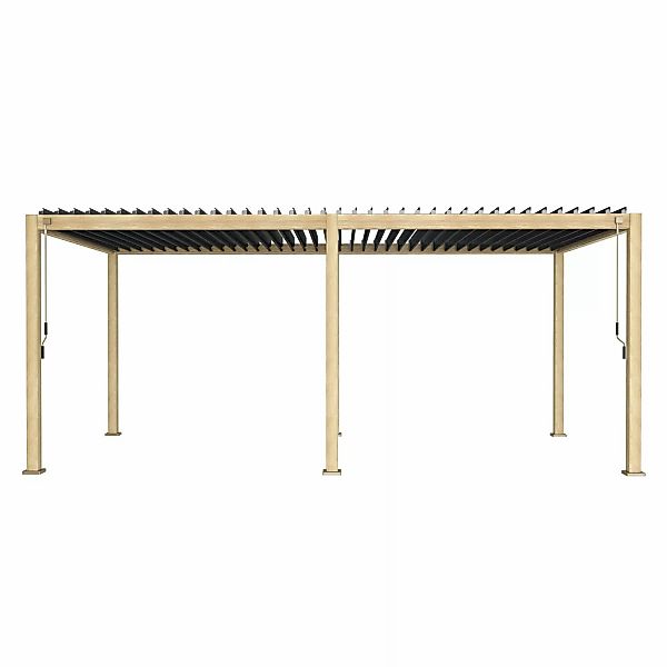 Pergola Mirador Premium 3 m x 6 m Eiche Nachbildung günstig online kaufen